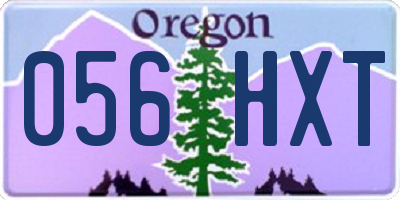 OR license plate 056HXT