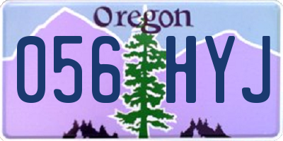 OR license plate 056HYJ