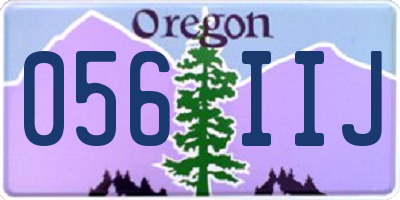 OR license plate 056IIJ