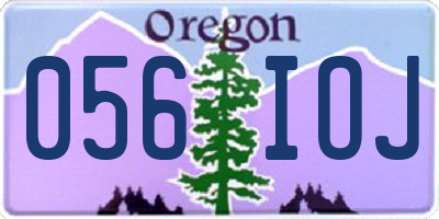 OR license plate 056IOJ