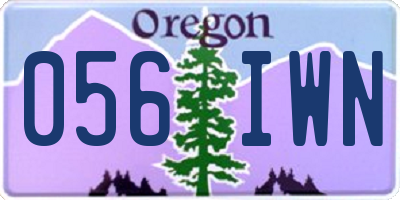 OR license plate 056IWN