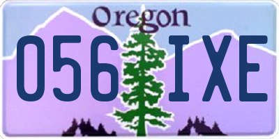 OR license plate 056IXE