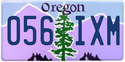 OR license plate 056IXM