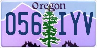 OR license plate 056IYV