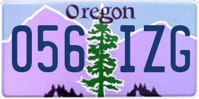 OR license plate 056IZG