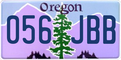 OR license plate 056JBB