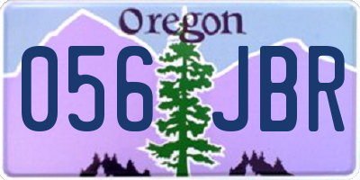 OR license plate 056JBR