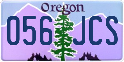 OR license plate 056JCS