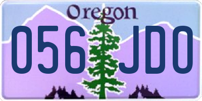 OR license plate 056JDO