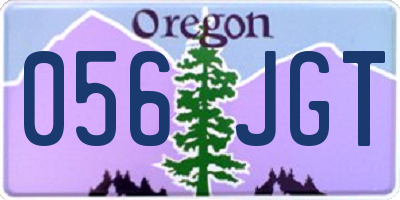 OR license plate 056JGT
