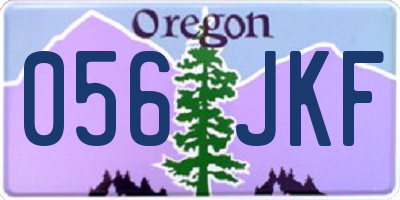 OR license plate 056JKF