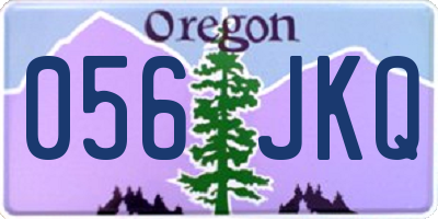 OR license plate 056JKQ