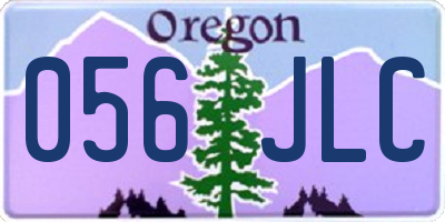 OR license plate 056JLC