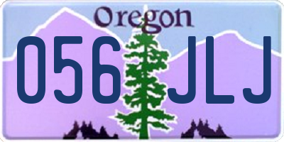 OR license plate 056JLJ