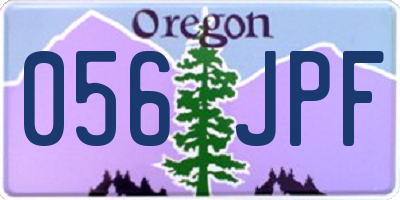 OR license plate 056JPF