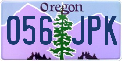 OR license plate 056JPK