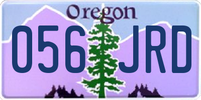 OR license plate 056JRD