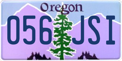 OR license plate 056JSI