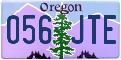 OR license plate 056JTE