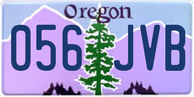 OR license plate 056JVB