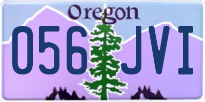 OR license plate 056JVI