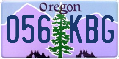 OR license plate 056KBG