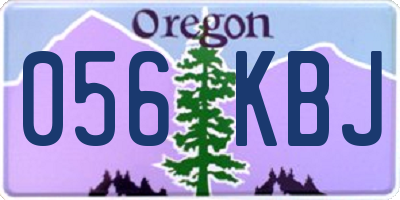 OR license plate 056KBJ