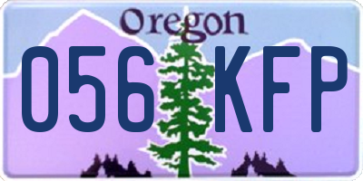 OR license plate 056KFP