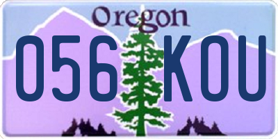 OR license plate 056KOU