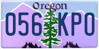 OR license plate 056KPO