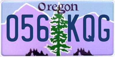 OR license plate 056KQG