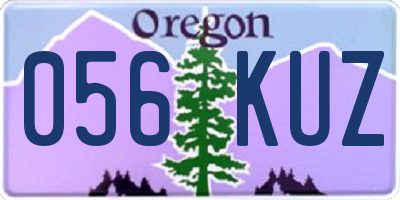 OR license plate 056KUZ