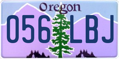 OR license plate 056LBJ