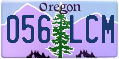 OR license plate 056LCM