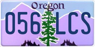 OR license plate 056LCS