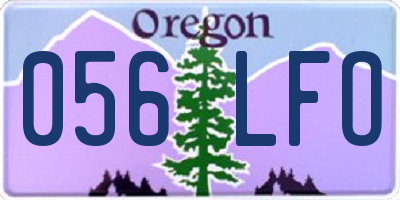 OR license plate 056LFO