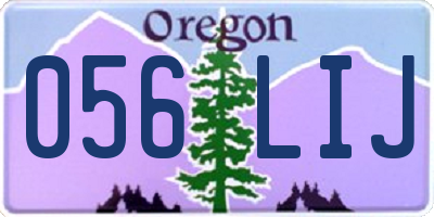 OR license plate 056LIJ