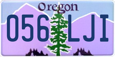 OR license plate 056LJI