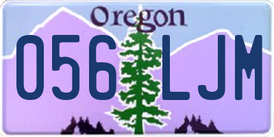 OR license plate 056LJM