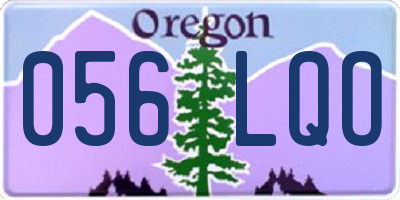 OR license plate 056LQO
