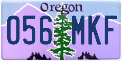 OR license plate 056MKF