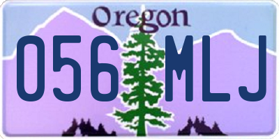 OR license plate 056MLJ