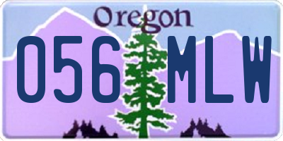 OR license plate 056MLW