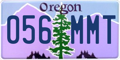 OR license plate 056MMT