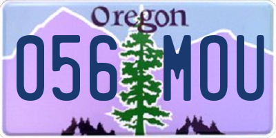 OR license plate 056MOU
