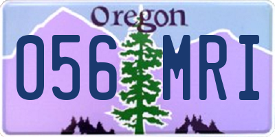 OR license plate 056MRI