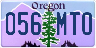 OR license plate 056MTO