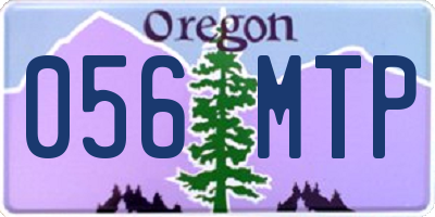 OR license plate 056MTP