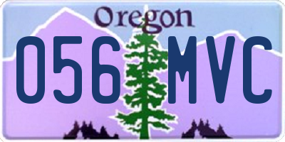 OR license plate 056MVC