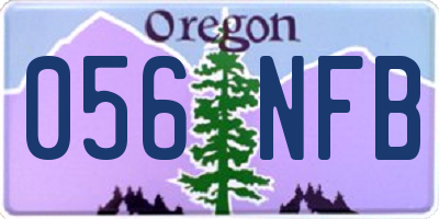 OR license plate 056NFB